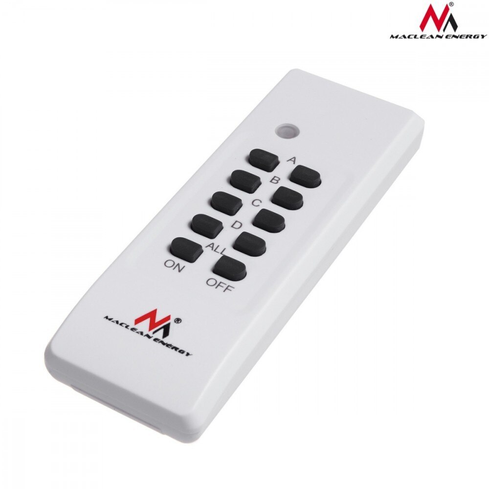 Adaptor priza cu telecomanda pentru control la distanta Maclean Mce151 Wew + Baterie pentru telecomanda, Alb